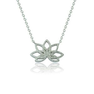 Lotus Flower Sterling Silver Handmade Pendant